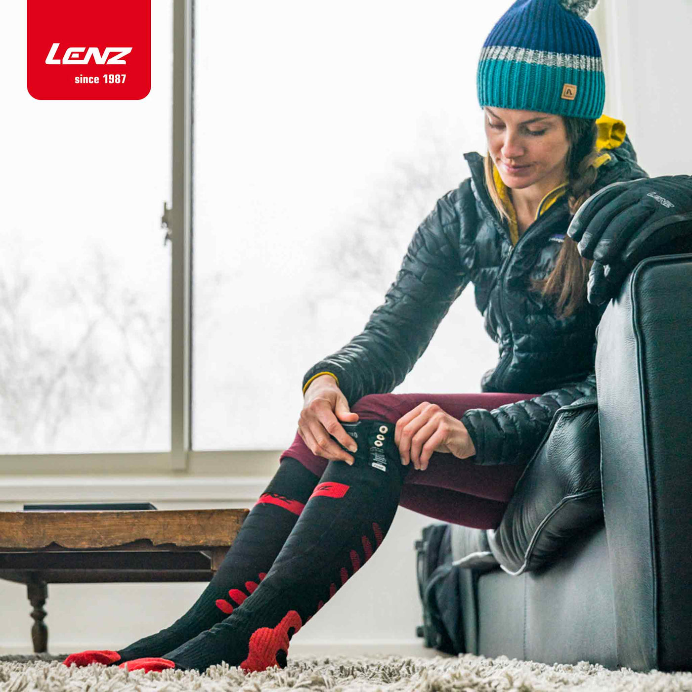 Chaussettes chauffantes ski Heat Sock 5.1 Lenz - coupes Regular / Slim